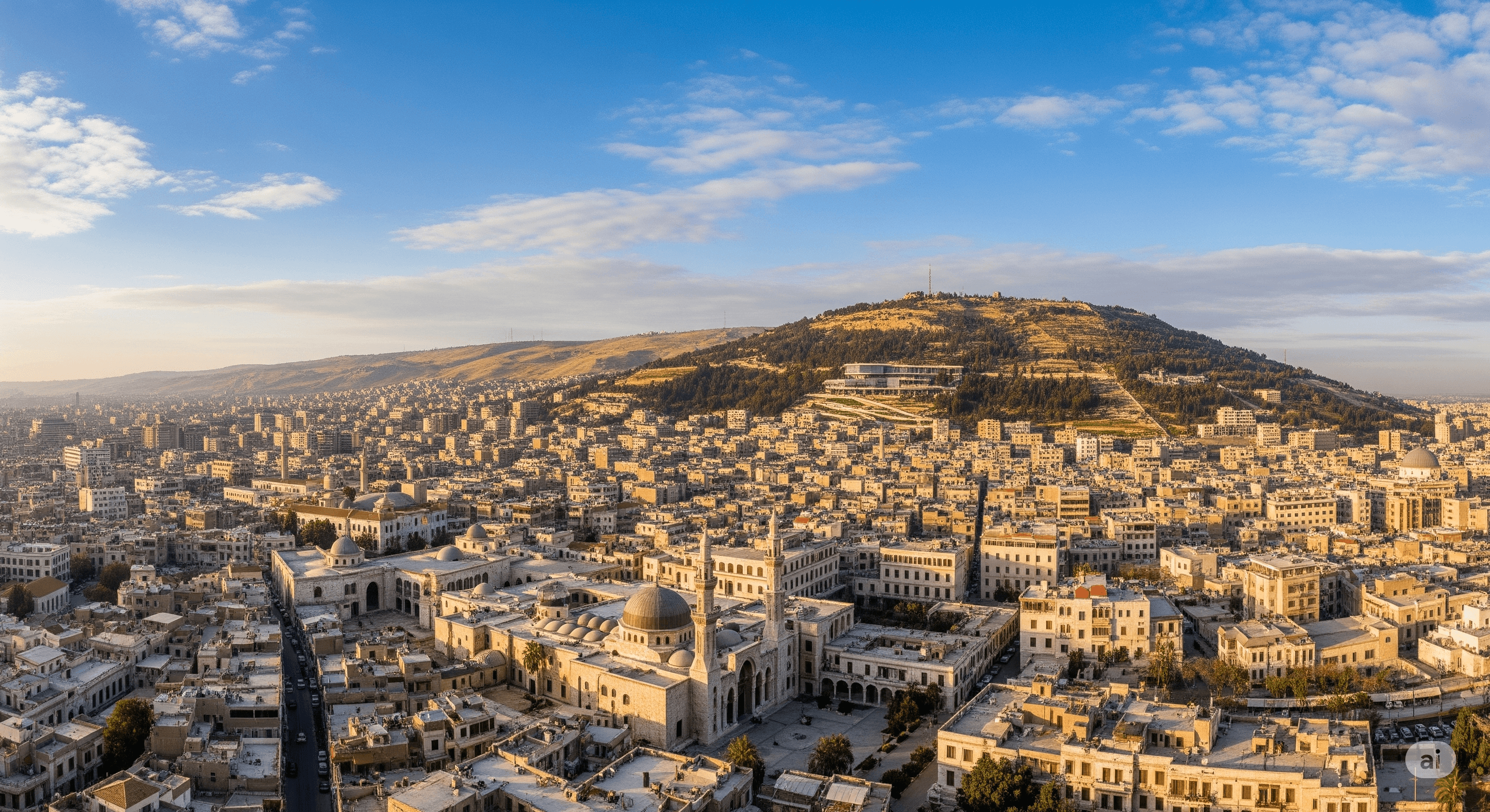 Aerial view of Damascus